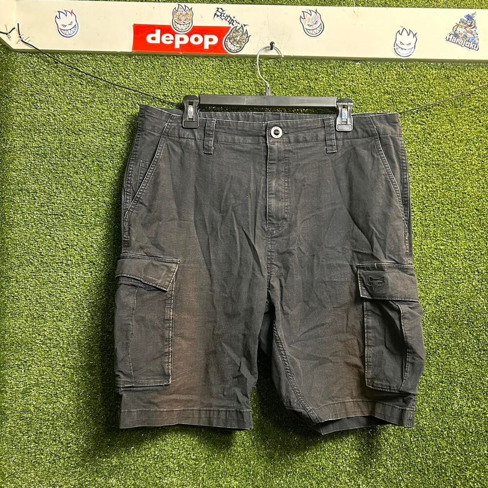 Fox-racing Men's Black and Grey Shorts
